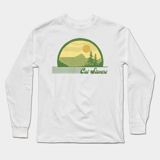 Cat Stevens / Retro Style Country Fan Design Long Sleeve T-Shirt by DankFutura